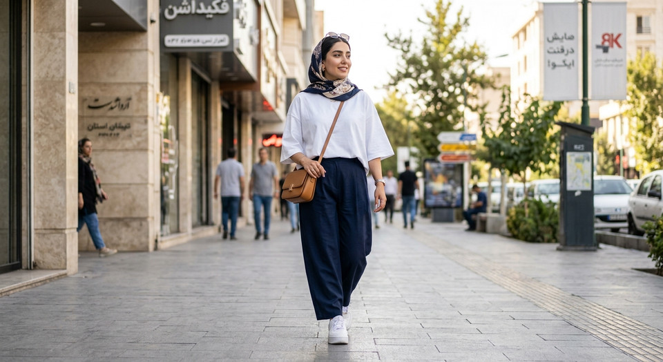 راهنمای جامع ست کردن شلوار فول بگ و تیشرت باکسی | استایل استریت-ویر ۲۰۲5